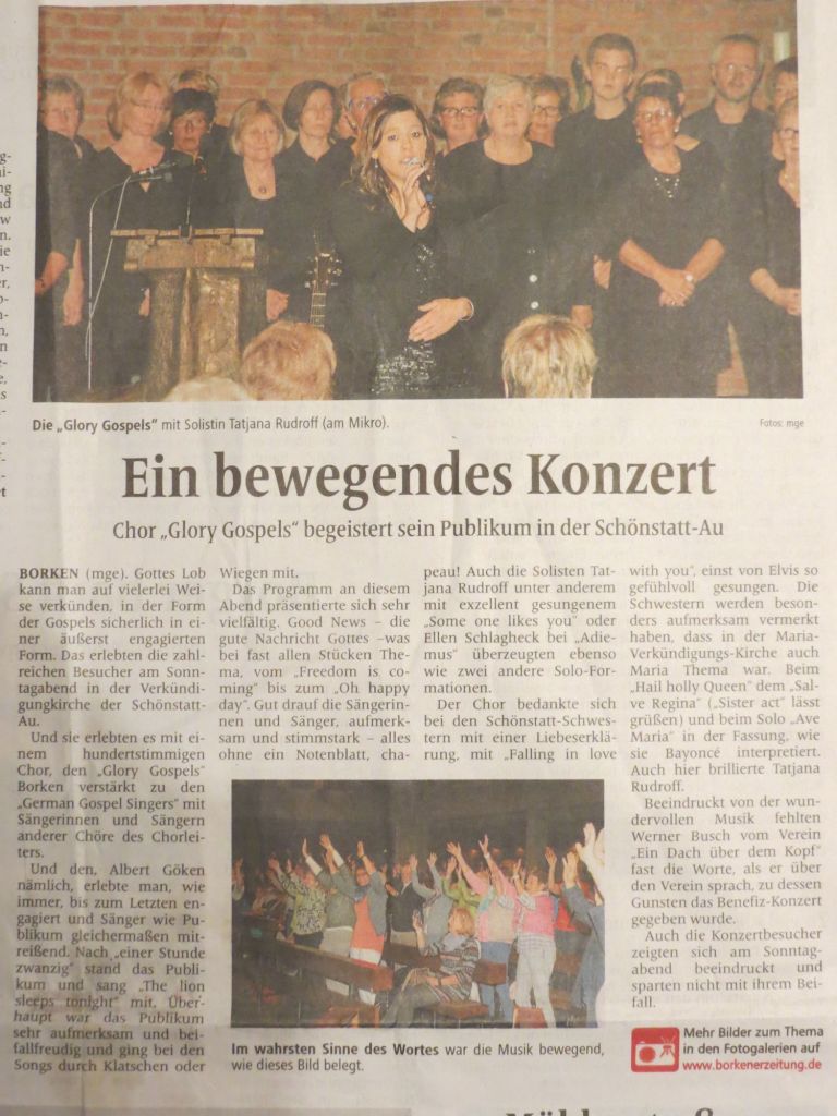 2014-09 Benefizkonzert Schönstatt Au Pressebericht